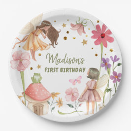 Prato De Papel Fada Fada Fada Fada Encantada Jardim Florestal Fad
