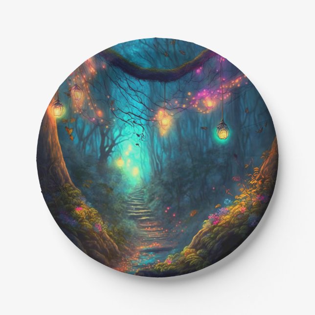 Prato De Papel Fada Mágica Princesa Fantasia Festa de Poeira (Frente)