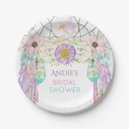 Prato De Papel Fairy Drecher Boho Feather Crystals