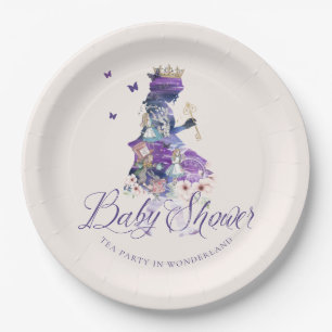 Prato De Papel Fairytale Chá de fraldas Tea Party in Wonderland