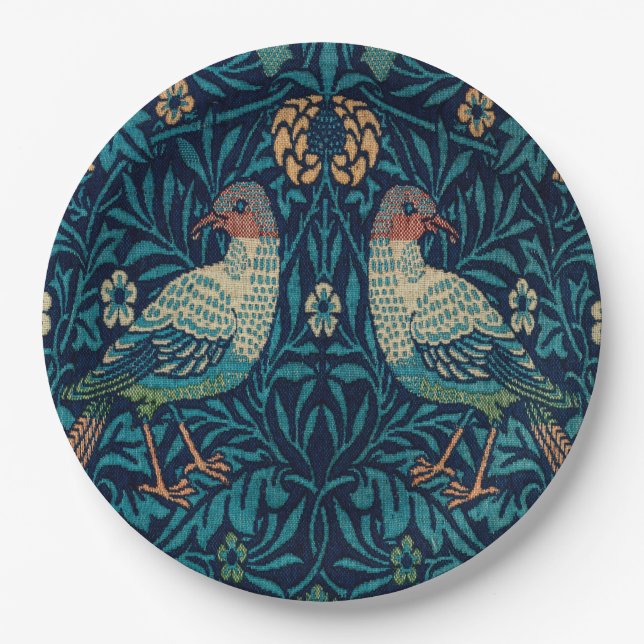 Prato De Papel Faisões William Morris (Frente)