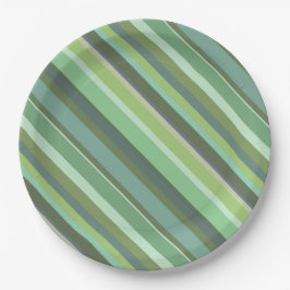 Prato De Papel Faixa diagonal verde-oliva