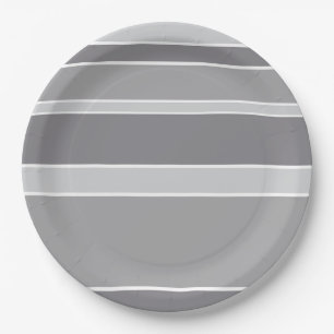 Prato De Papel faixas de cinza