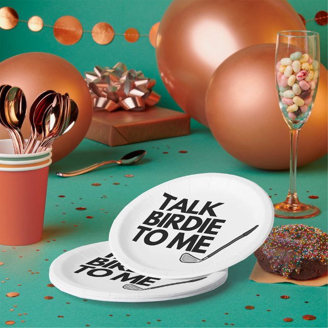 Prato De Papel Fale Birdie Comigo, Golf, Dizendo Placas De Papel (Criador carregado)