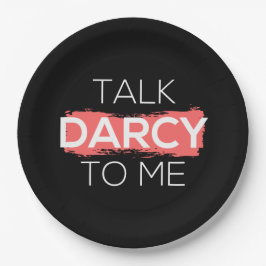 Prato De Papel Fale Com Darcy Para Mim