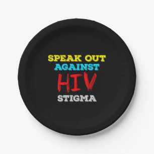 Prato De Papel Fale Contra o Estigma do HIV - Sensibilização para