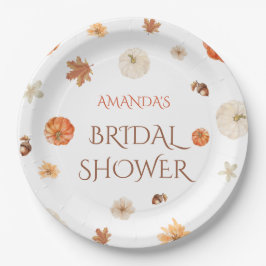 Prato De Papel Fall in Love Pumpkin Chá de panela Botânico