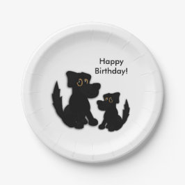 Prato De Papel Família Black Dog