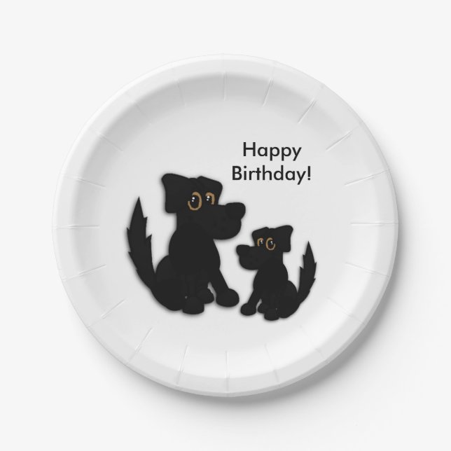 Prato De Papel Família Black Dog (Frente)