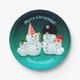 Prato De Papel Família Bonita De Neves