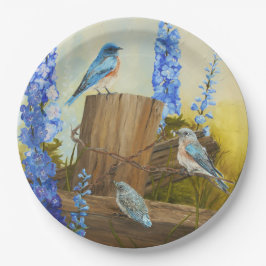 Prato De Papel Família do Bluebird