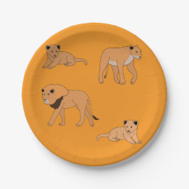 Prato De Papel Família Lion