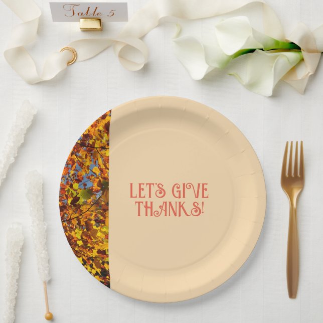 Prato De Papel Família Peach Luz reunindo Obrigados felizes dando (Casamento)