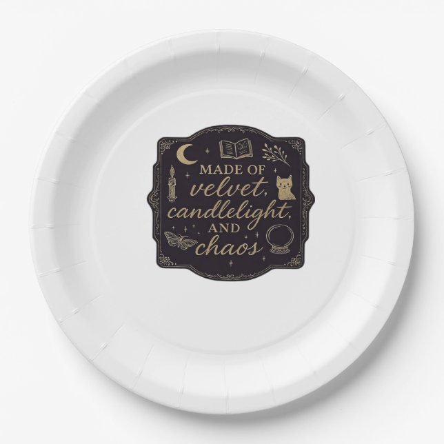 Prato De Papel Fantasia Whimsigótica Florestas Místicas, Luas & M (Frente)