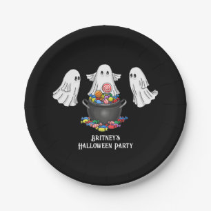 Prato De Papel Fantasma Assustador de Halloween
