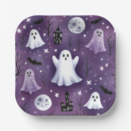 Prato De Papel Fantasmas, Casas Assombradas, Luas Cheias e Morceg