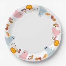 Fantasmas e abóboras bonitos de halloween