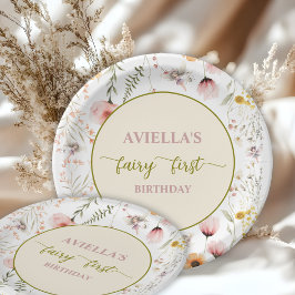Prato De Papel Fantasy Fairy First Wildflower