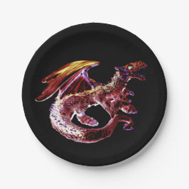 Prato De Papel Fantasy Ruby Red Dragon