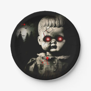 Prato De Papel Fantoches Assustadores de Halloween Fantasiados Fe