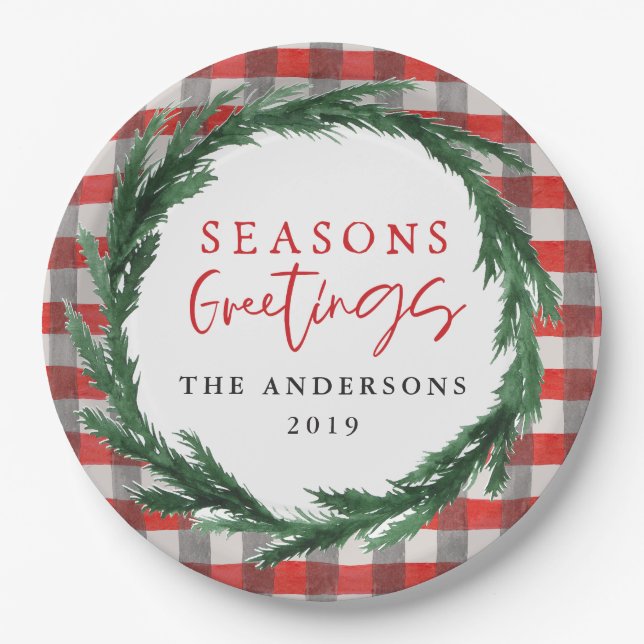 Prato De Papel Farinha de água + cheque feriado de Natal (Frente)