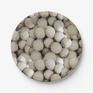 Prato De Papel Farinha de trigo doce indiana Ladoos Comida doce