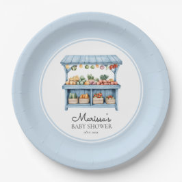 Prato De Papel Farmers Market Boy Baby Shower