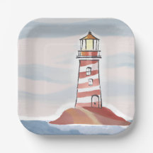 Farol Clássico | Aquarela de Água Costeira Oceânic