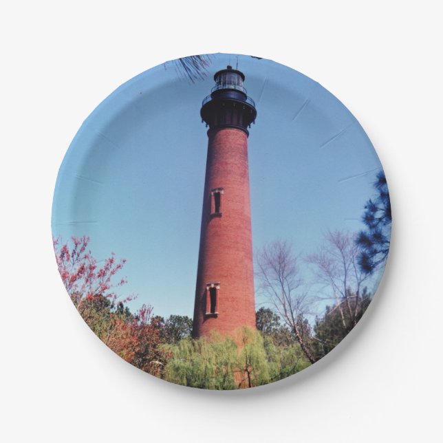 Prato De Papel Farol Currituck (Frente)