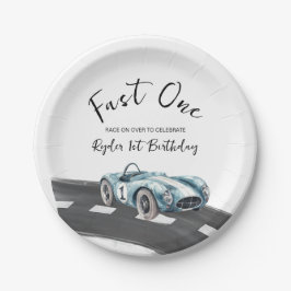 Prato De Papel Fast One Race Car First Birthday
