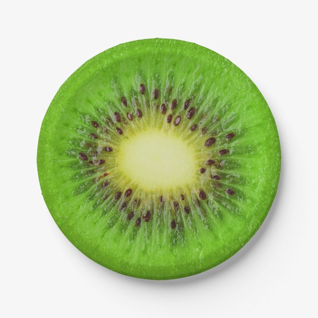 Prato De Papel Fatia de Kiwi (Frente)