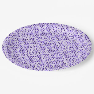 Prato De Papel Faux Crochet Mauve