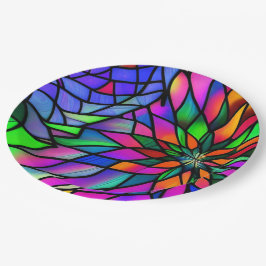 Prato De Papel Faux StainGlass