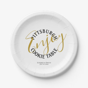 Prato De Papel Favor de Mesa de Pittsburgh Cookie