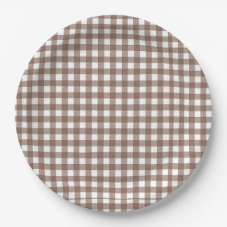 Prato De Papel Faye e Lauren Brown Gingham