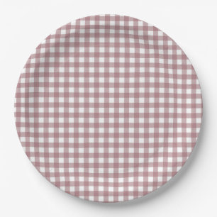 Prato De Papel Faye e Lauren Fall Pink Gingham