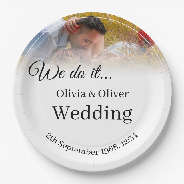 Prato De Papel Fazemos isso - beijando Casal num Prado (Frente)