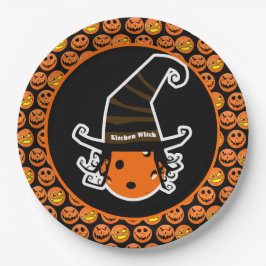 Prato De Papel Feiticeira de bruxa-de-bruxa
