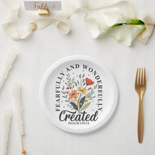 Prato De Papel Feito com Temor e Maravilha (Casamento)