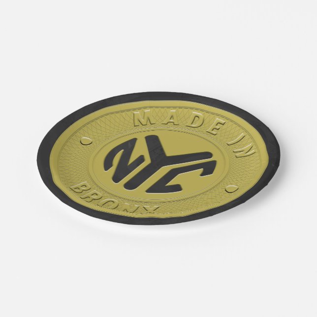 Prato De Papel Feito Em Nova York Bronx (Inclinado)