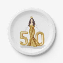 Prato De Papel feliz 50 anos