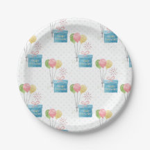 Feliz Aniversário Balões e Caixa do Presente