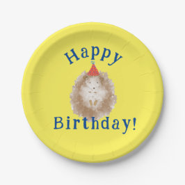 Prato De Papel Feliz aniversário de Hedgehog Plates