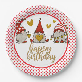 Prato De Papel Feliz Aniversário de Papel Gomes Plate