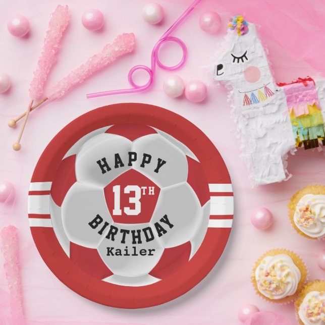 Prato De Papel Feliz aniversário do centésimo aniversário - Bola  (Festa)