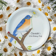 Feliz Aniversário em Abril com Pássaro Azul para T