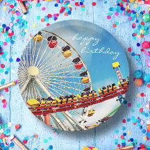 Feliz Aniversário Ferris Wheel Foto de Porta copos
