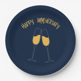 Prato De Papel Feliz Aniversário - Placa de Papel