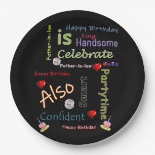 Prato De Papel Feliz Aniversário Põe Pai na Lei