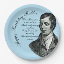 Feliz aniversário Rabbie - Robert Burns Large 9"
